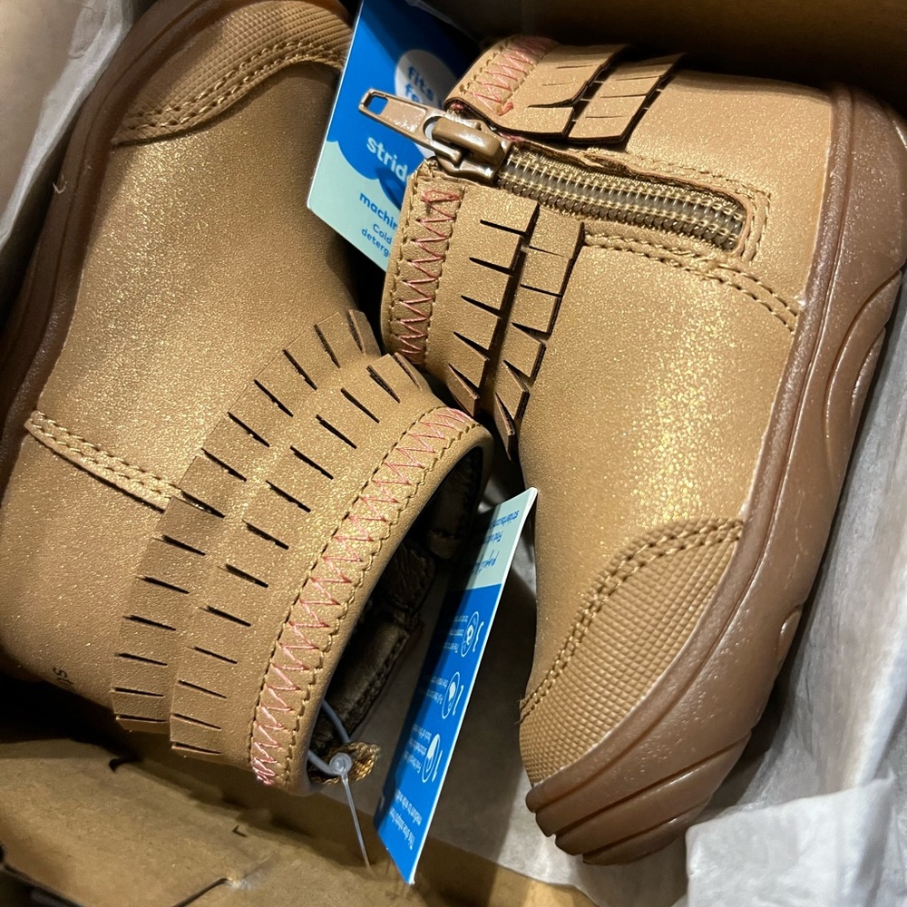 Stride Rite Tan Kids Moccasins